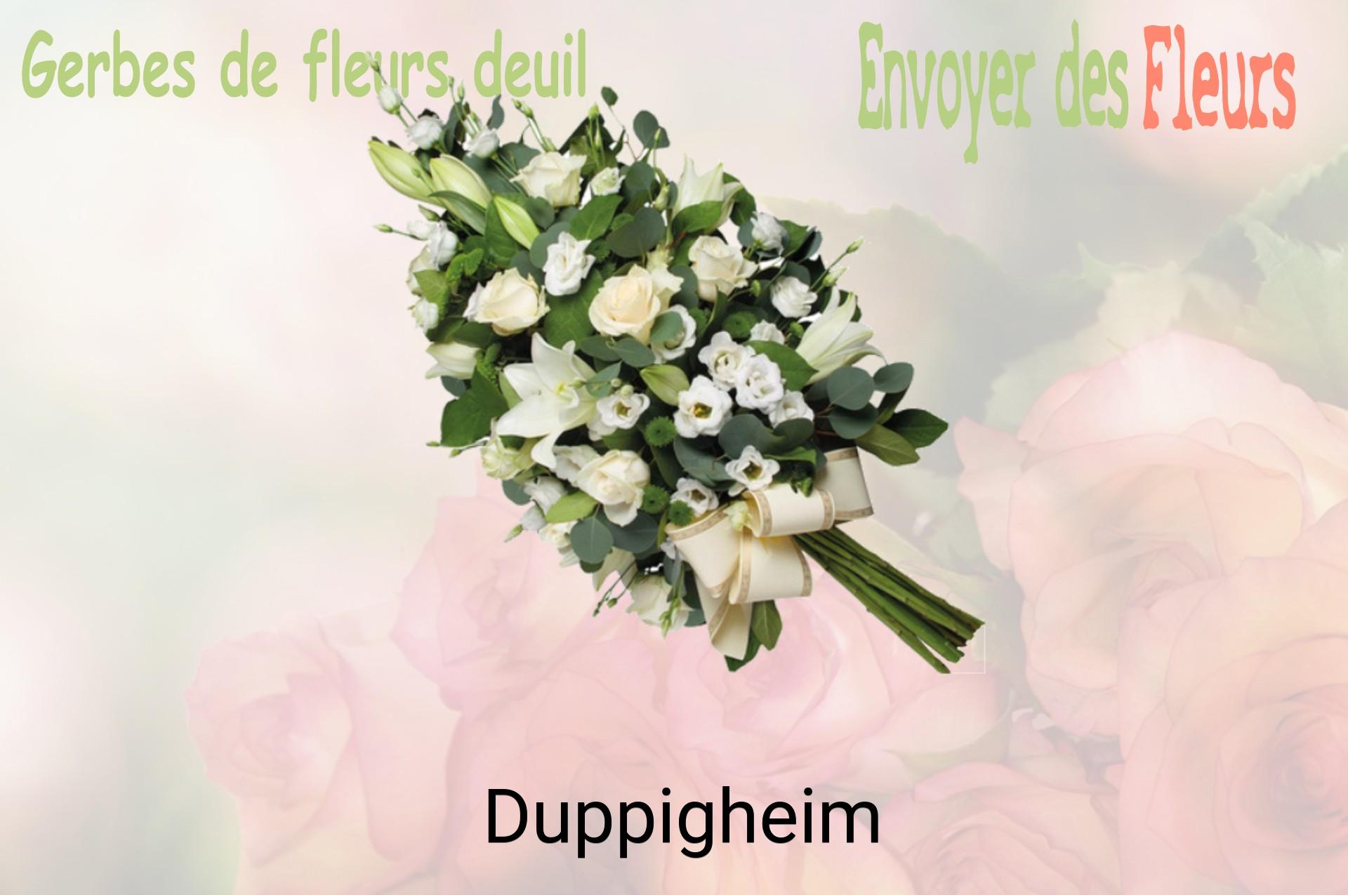 Gerbe de fleurs de deuil livrée à Duppigheim